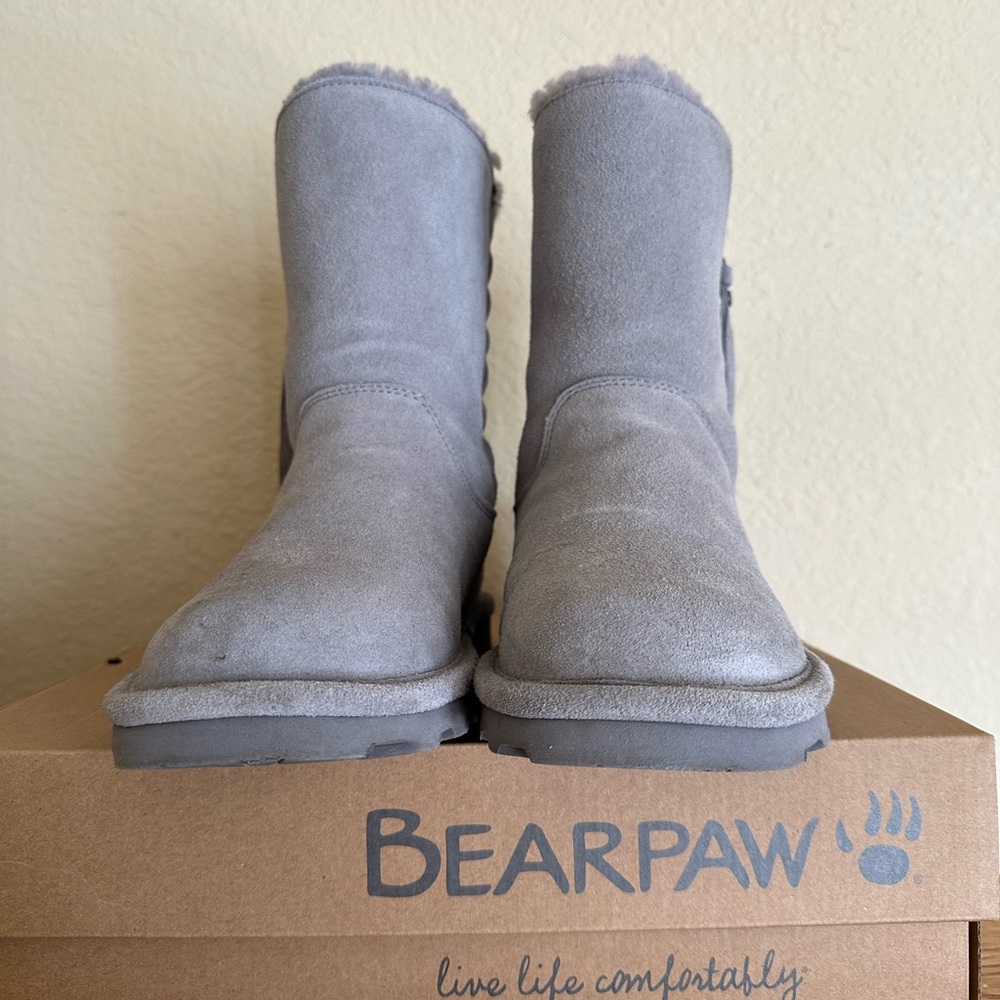 BearPaw Grey Boots Size 10